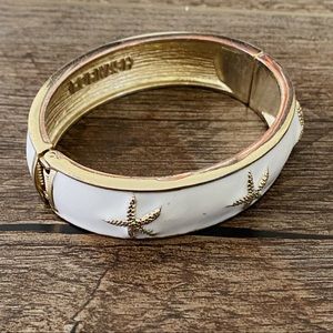 Fornash Starfish Bangle Bracelet Gold White Beachy Tropical Vacation Travel